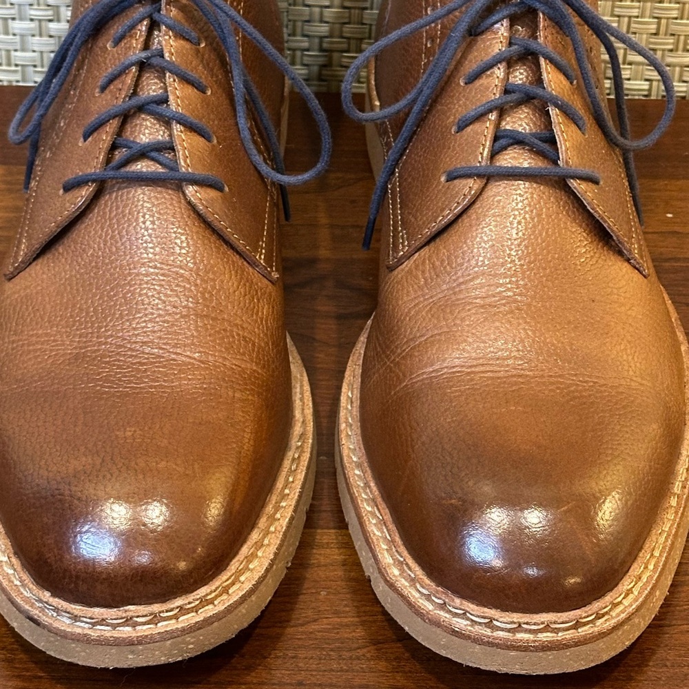 🌟HP🌟J&M 1850 Collection Pearce Tan Tumbled Full-Grain Leather Chukka Boots 11 - Picture 15 of 15